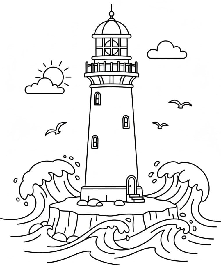 Fyrtårn fargelegging