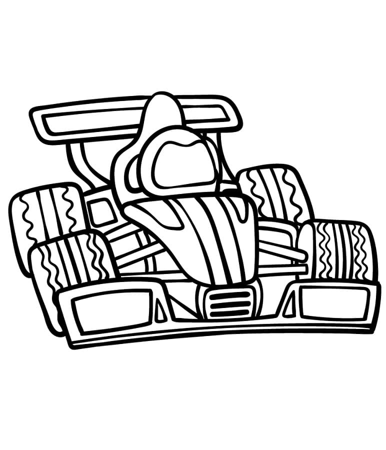 Enkel Racerbil fargelegging