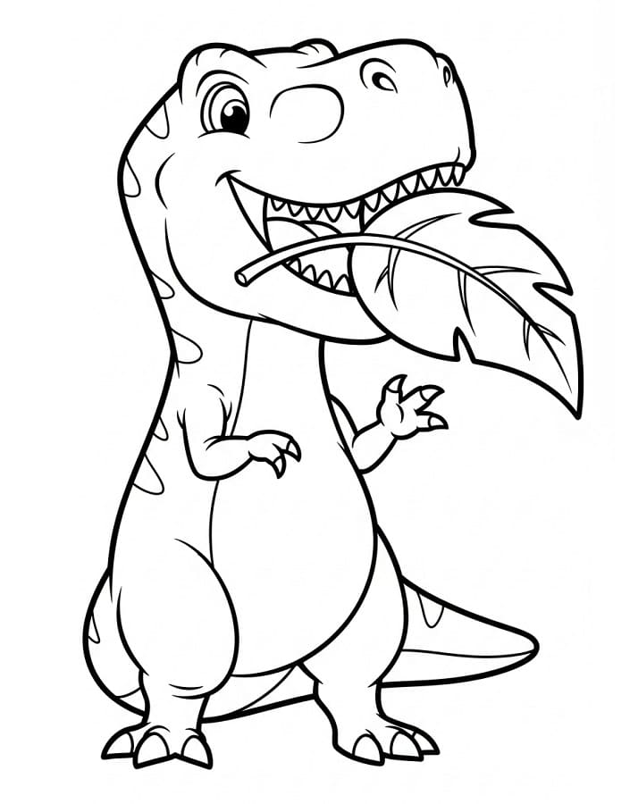 Enkel T-rex fargelegging