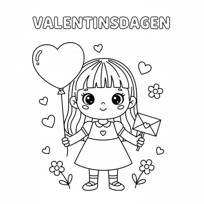 Fantastisk Valentinsdag fargelegging