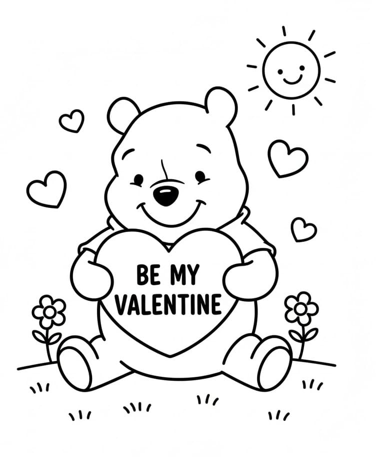 Fin Valentinsdag fargelegging