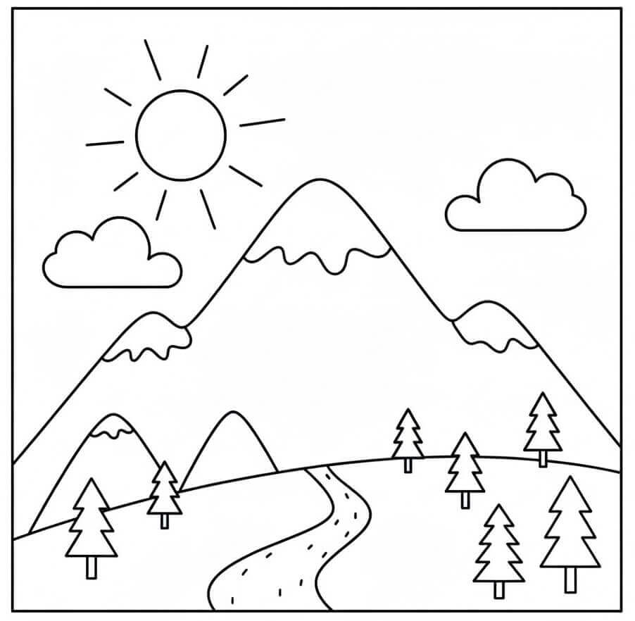 Fjell Bilde fargelegging