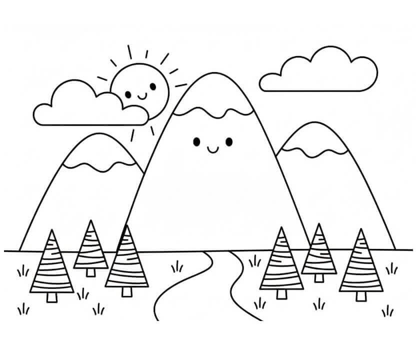 Fjell Gratis for Barn fargelegging