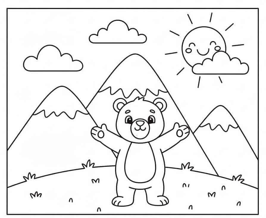 Fjell Uten Kostnad fargelegging