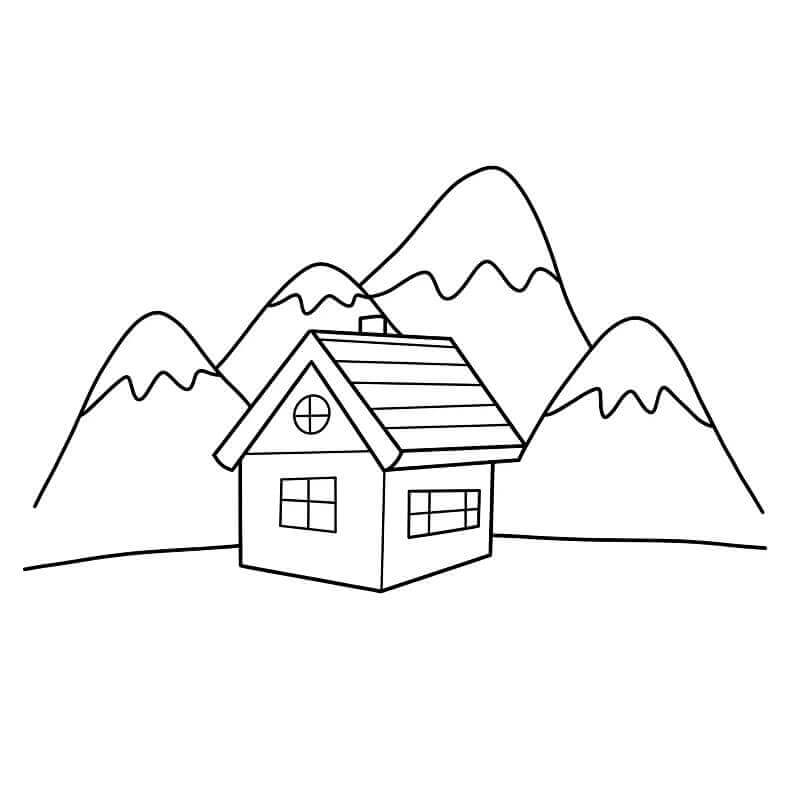 Fjell å Skrive ut fargelegging