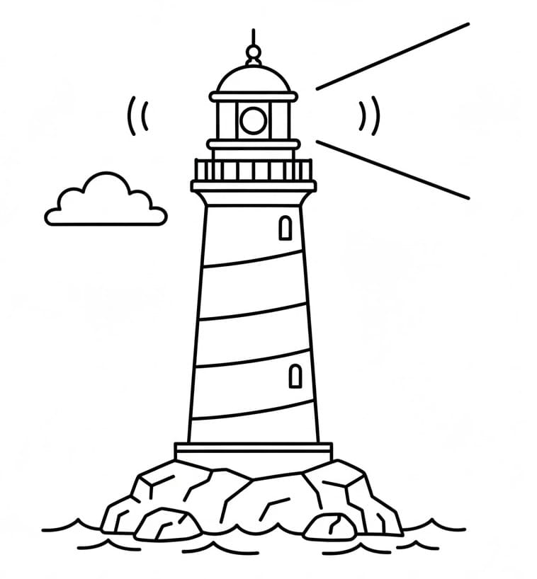 Fyrtårn Bilde fargelegging