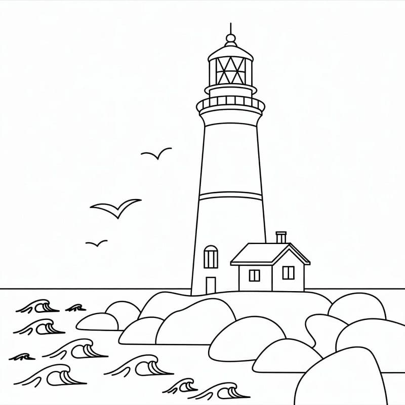 Fyrtårn å Skrive ut fargelegging