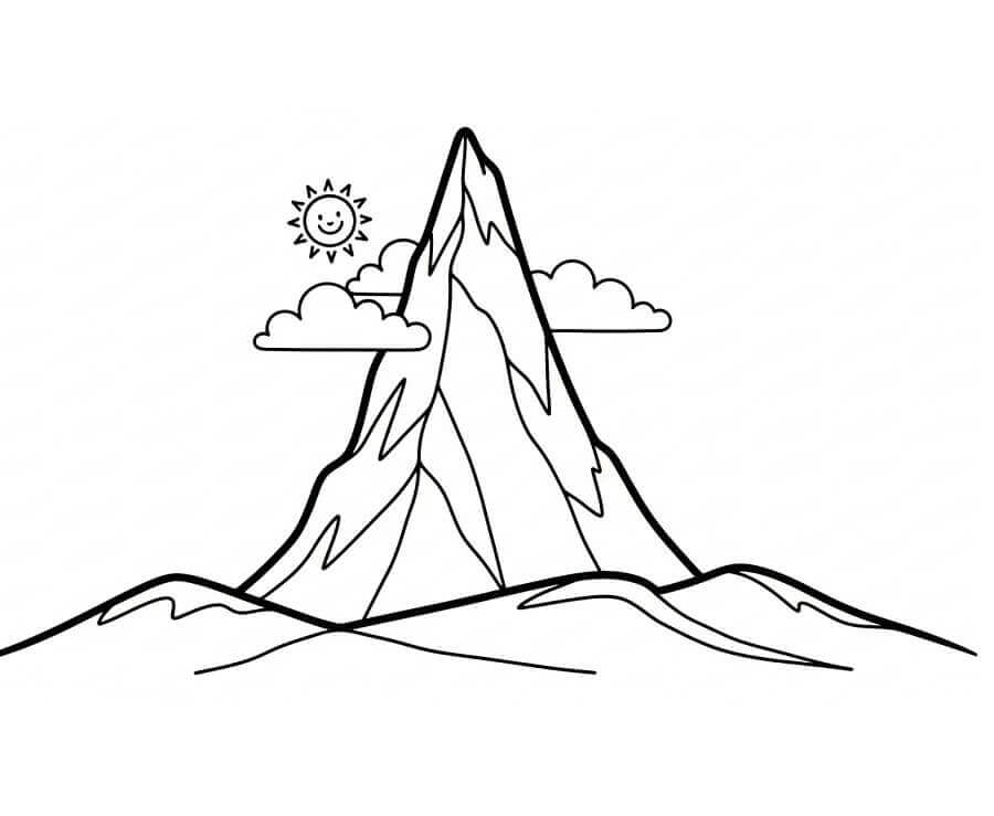 Gratis Fjell Utskriftbar fargelegging