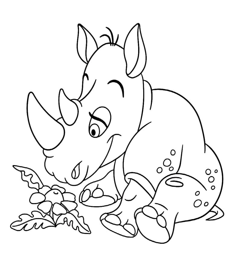 Gratis Neshorn fargelegging