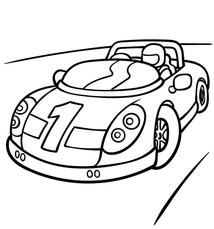 Gratis Racerbil Bilde fargelegging