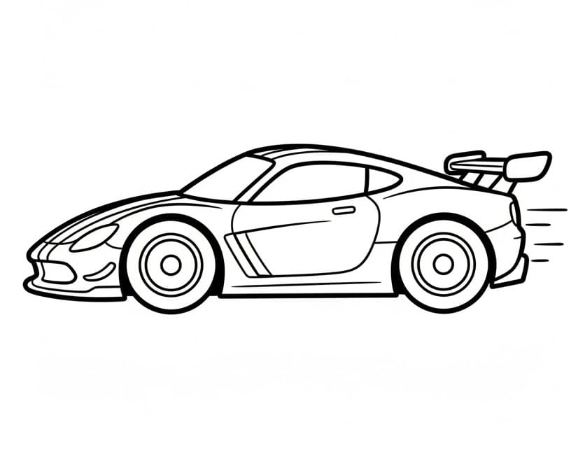 Gratis Racerbil Utskriftbar fargelegging