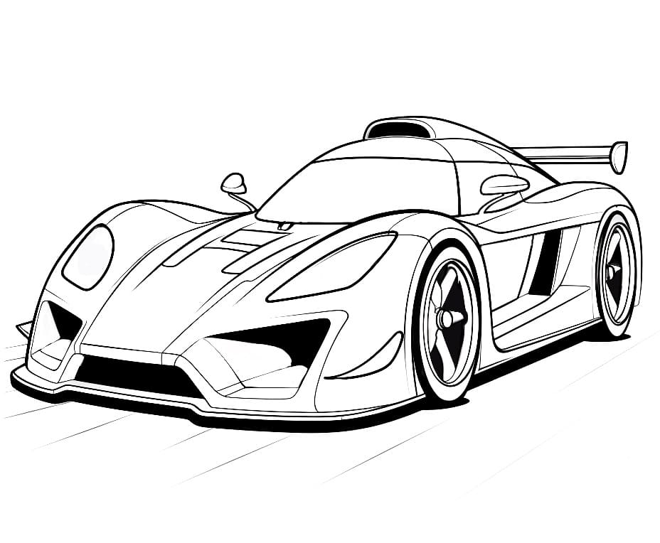 Gratis Racerbil for Barn fargelegging