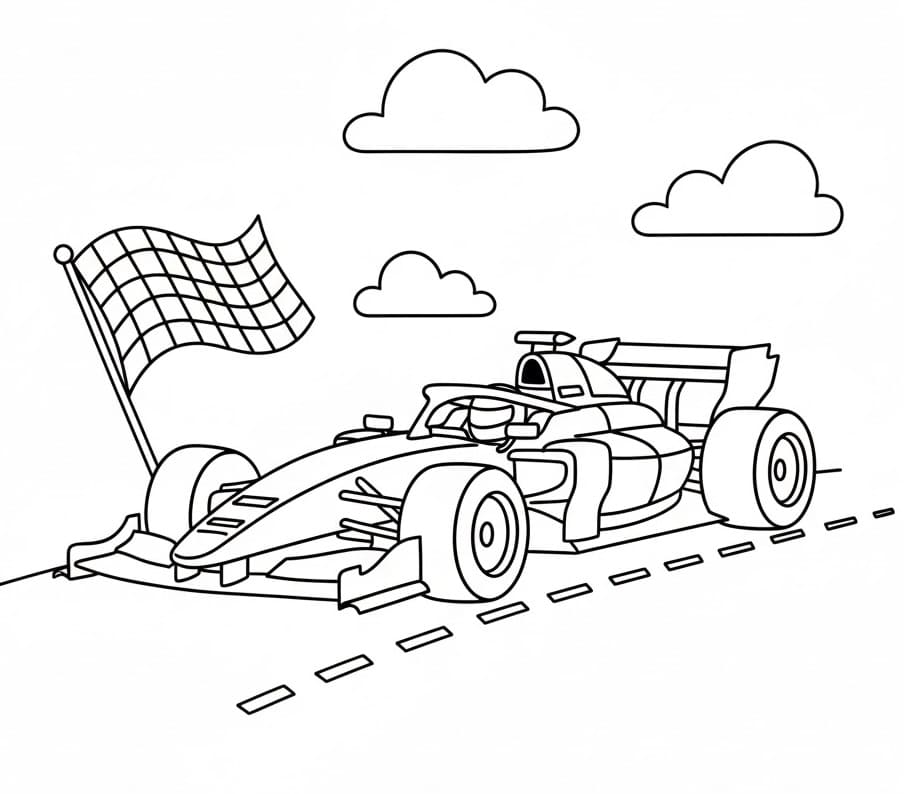 Gratis Racerbil fargelegging