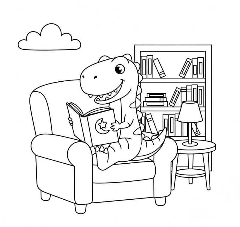 Gratis T-rex Bilde fargelegging