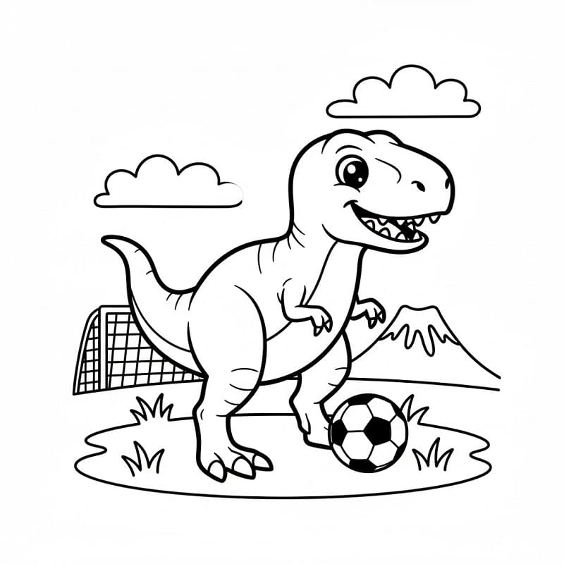 Gratis T-rex Utskriftbar fargelegging
