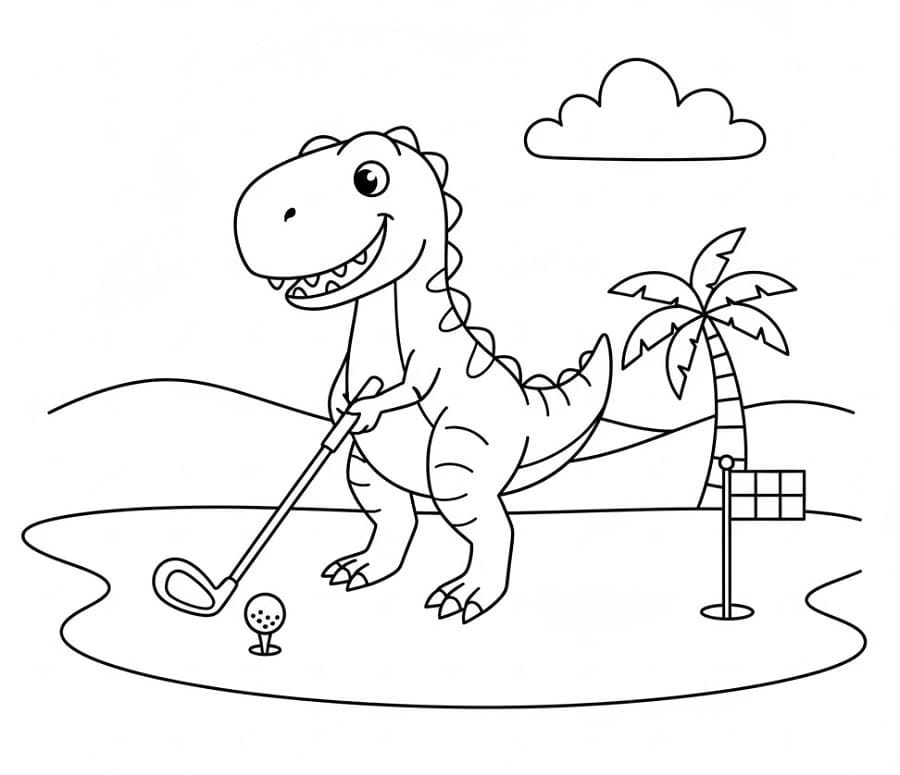 Gratis T-rex å Skrive ut fargelegging