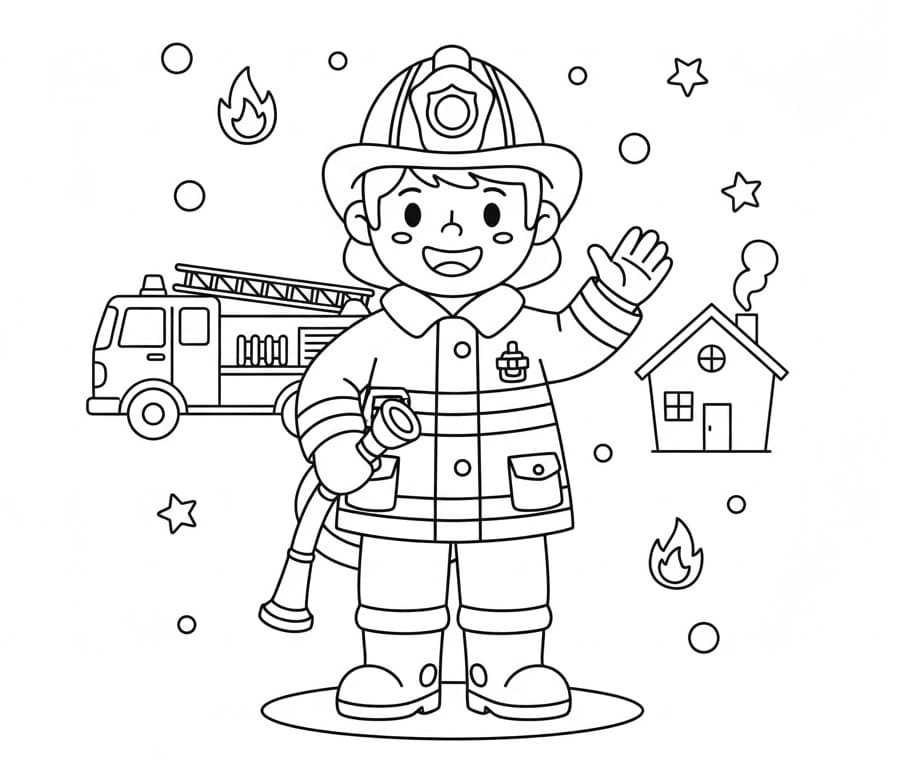 Brannmann fargelegging