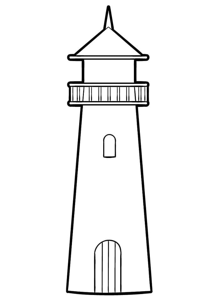 Gratis Utskriftbar Fyrtårn fargelegging