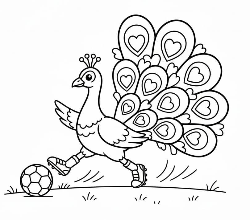 Gratis Utskriftbar Påfugl fargelegging