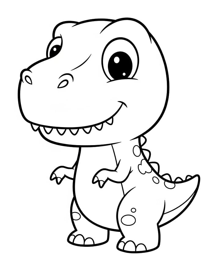 Gratis Utskriftbar T-rex fargelegging