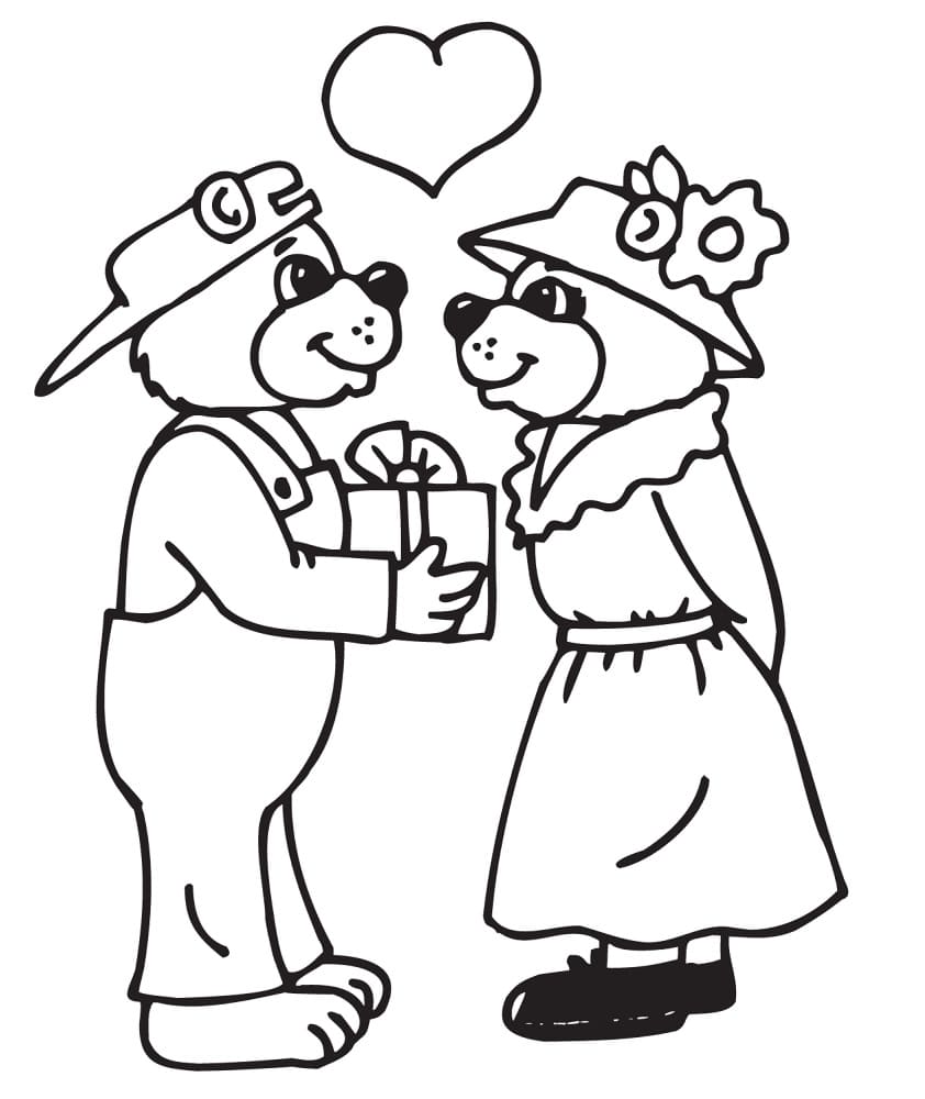 Gratis Valentinsdag fargelegging