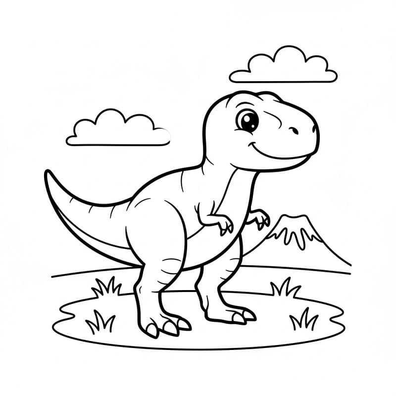 Grunnleggende T-rex fargelegging