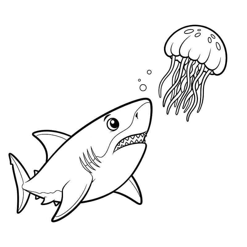 Hai og Manet fargelegging