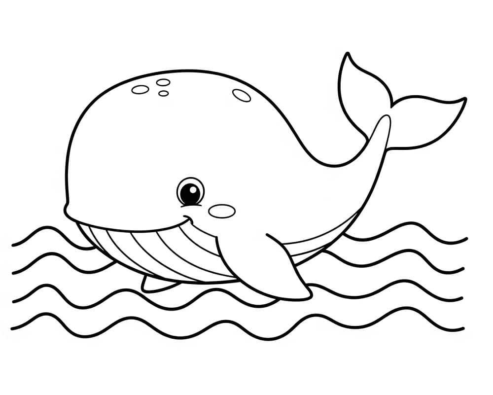 Hval å Skrive ut fargelegging