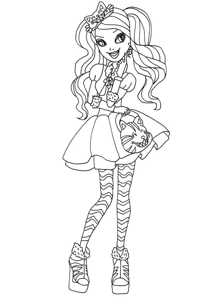 Jente i Ever After High fargelegging