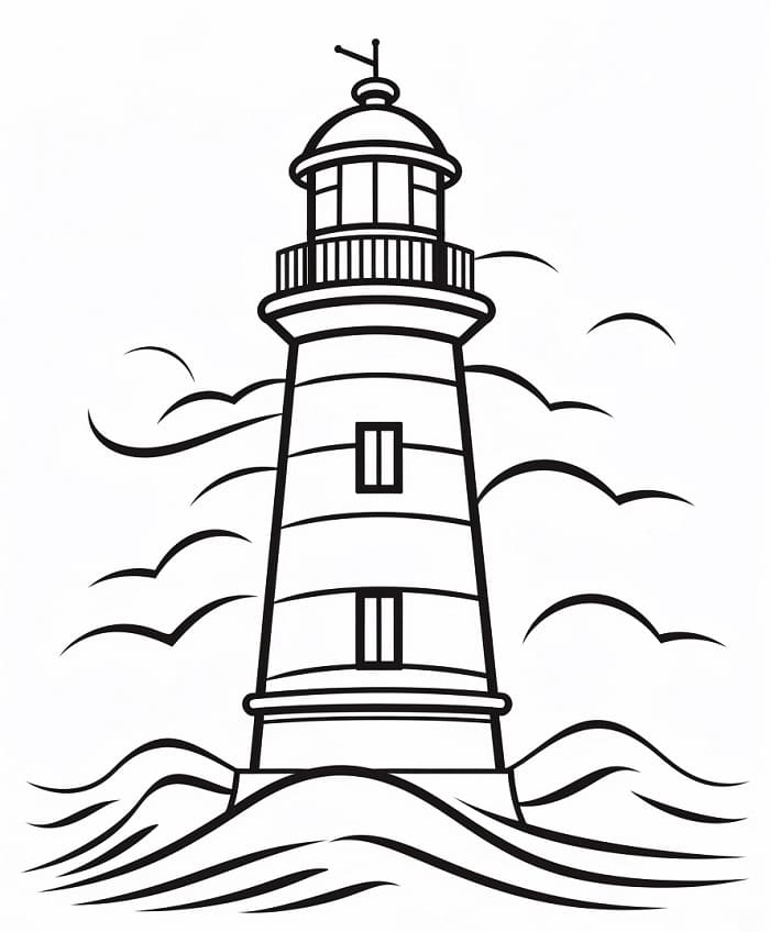 Lett Fyrtårn fargelegging