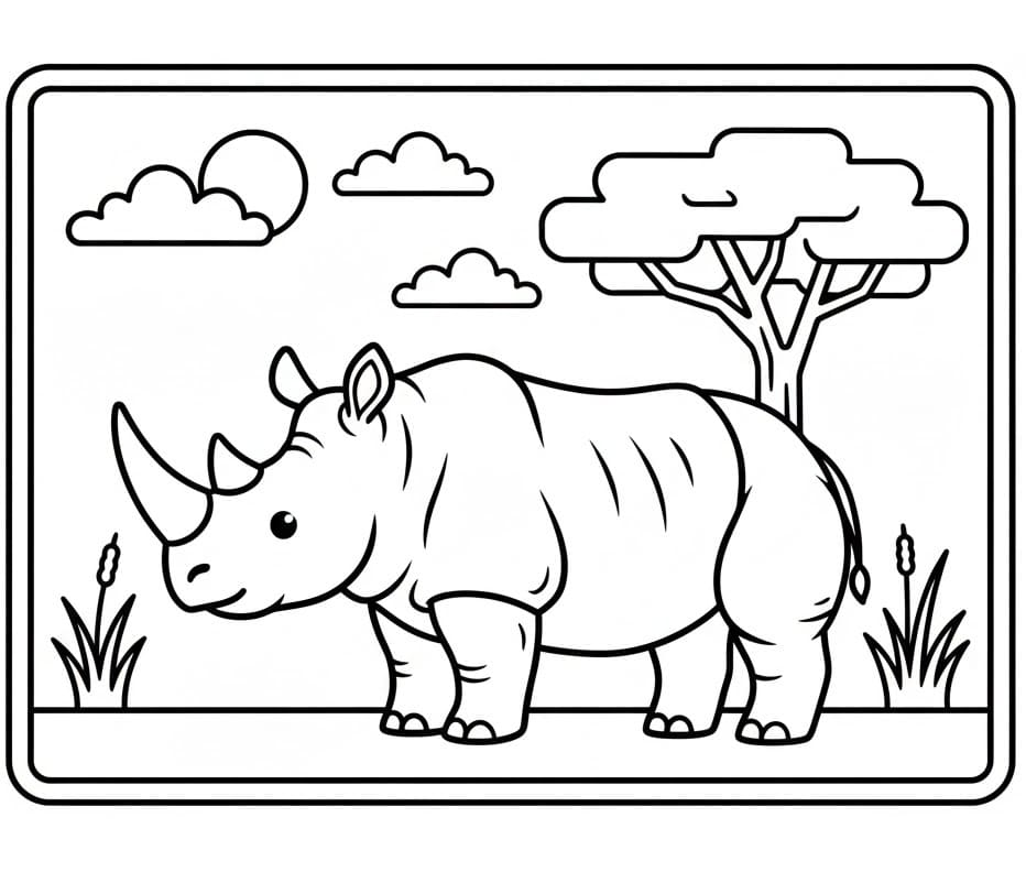 Lett Neshorn fargelegging