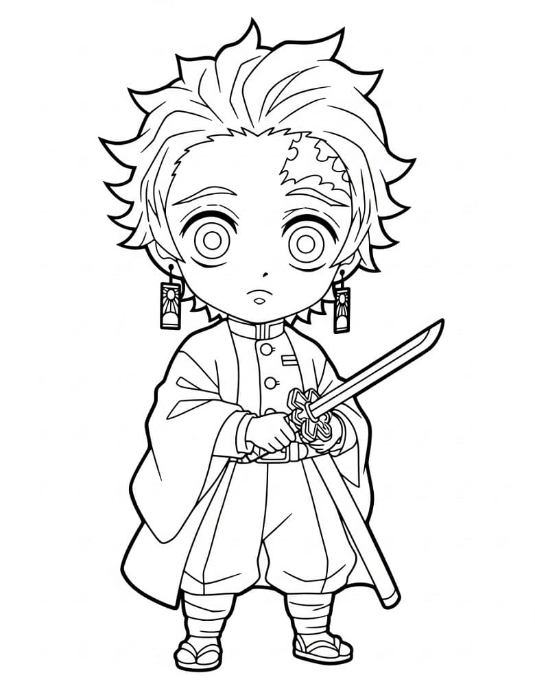 Lett Tanjiro fargelegging