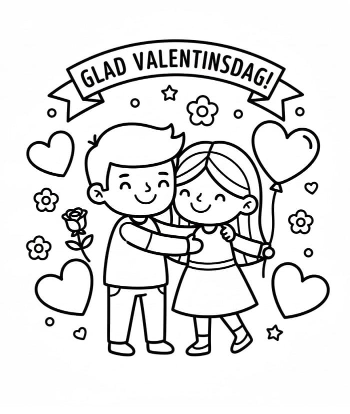 Valentinsdagen fargelegging