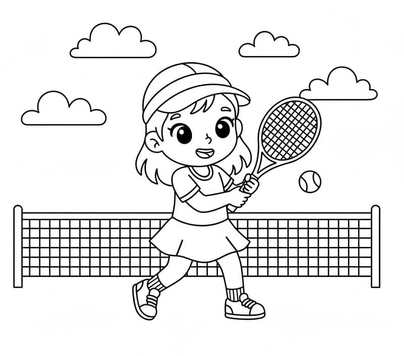 Morsom tennis fargelegging