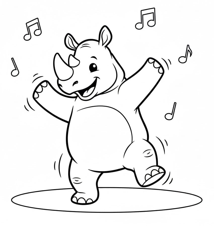 Neshorn Gratis Bilde fargelegging