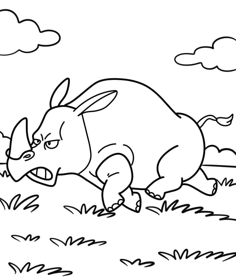 Neshorn Gratis Utskriftbar fargelegging