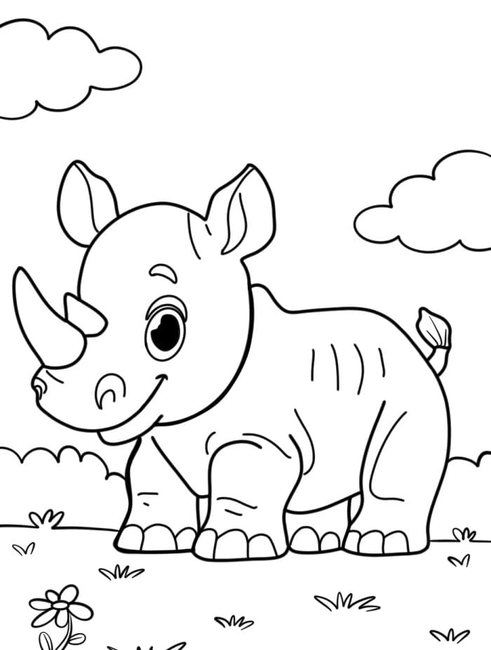 Neshorn Gratis for Barn fargelegging