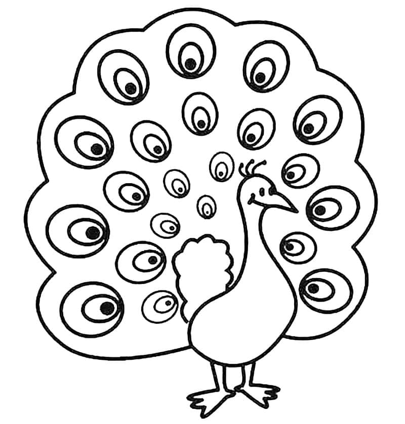 Påfugl Gratis Bilde fargelegging