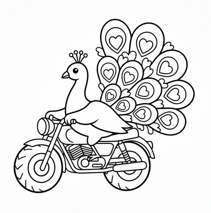 Påfugl Gratis Utskriftbar fargelegging