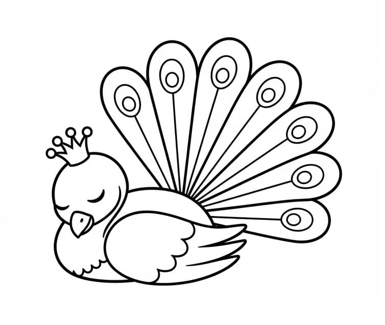 Pen Påfugl fargelegging