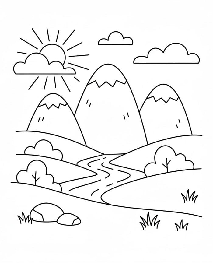 Perfekt Fjell fargelegging