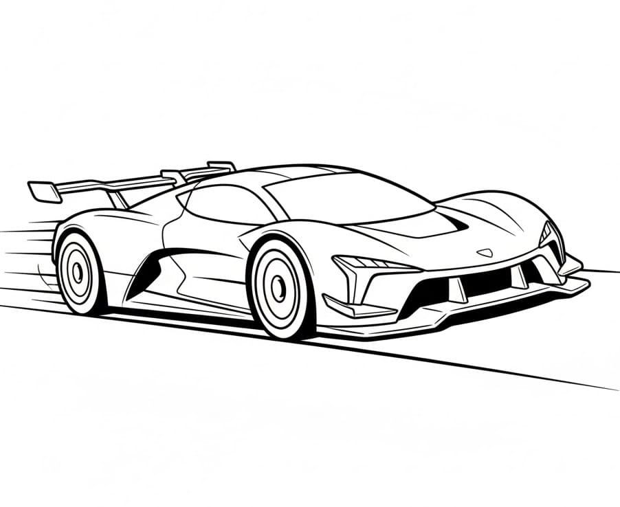 Racerbil (4) fargelegging