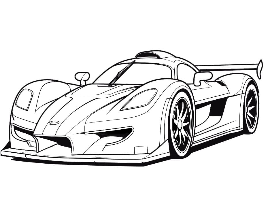 Racerbil Gratis Bilde fargelegging