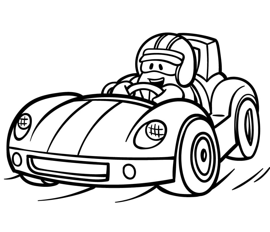 Racerbil Gratis Utskriftbar fargelegging
