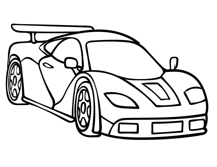 Racerbil Gratis for Barn fargelegging