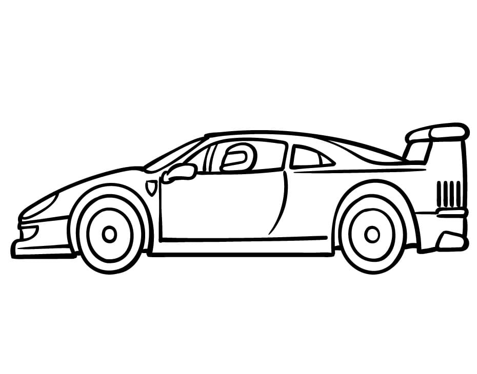 Racerbil Uten Kostnad fargelegging