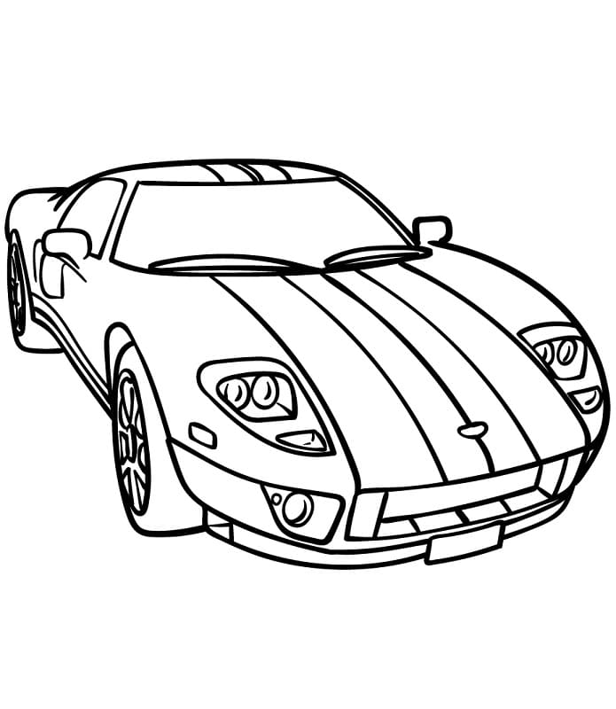 Racerbil Utskriftbart Bilde fargelegging
