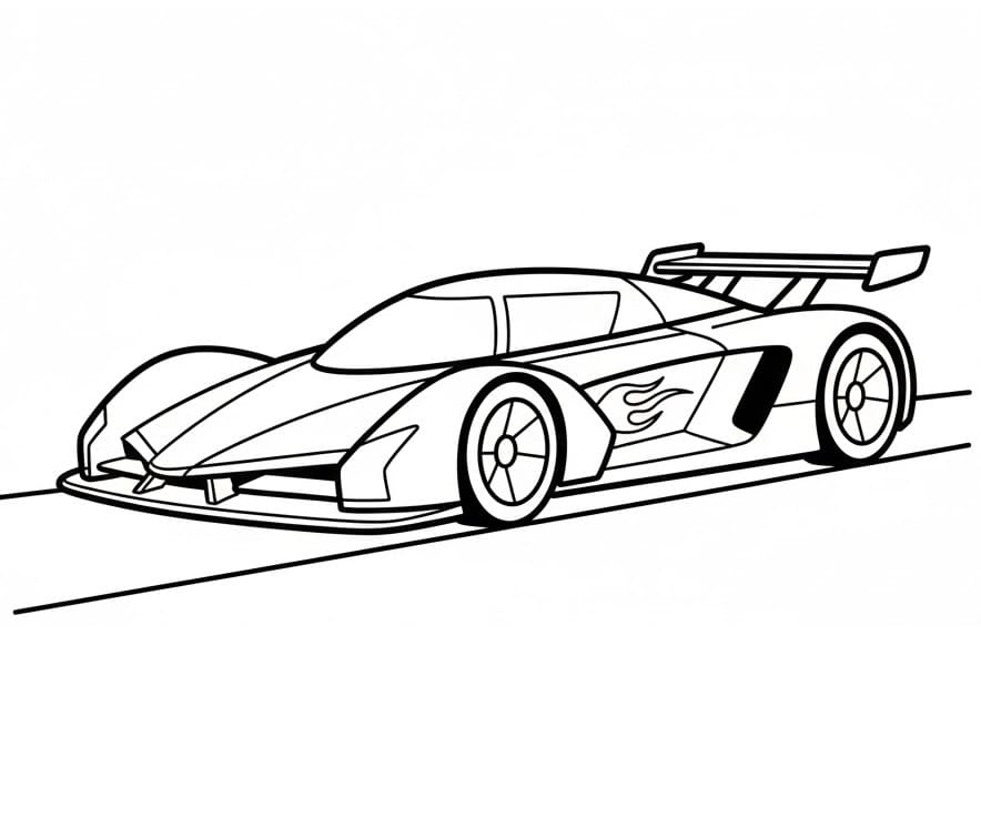 Racerbil for 1-åringer fargelegging