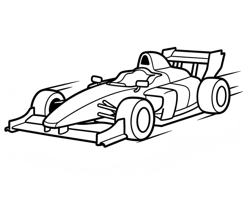 Racerbil for 2-åringer fargelegging