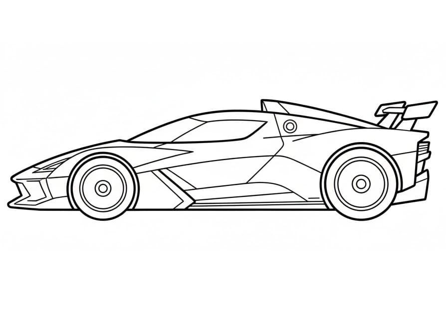 Racerbil for 3-åringer fargelegging
